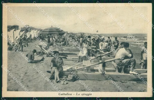 Rimini Cattolica Spiaggia cartolina QT3275