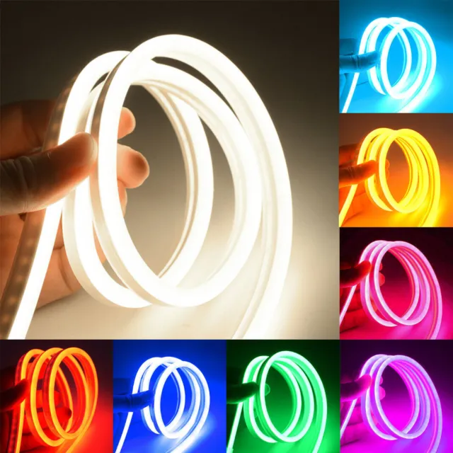 12V LED Strip Neon Flex Rope Sign Light Waterproof Flexible Outdoor Lighting UK