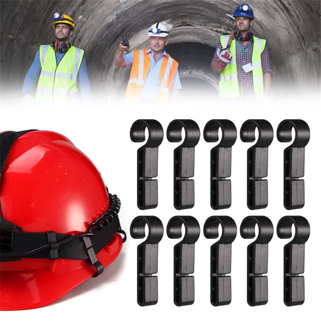 10x Helm-Scheinwerfer-Clips | Rutschfeste Halterungen Für Arbeiterhelme