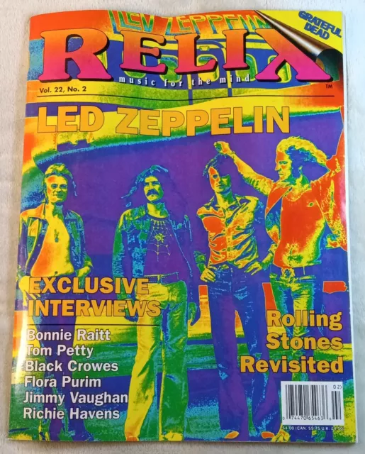 Relix Music Magazine April 1995 Vol 22 No 2 Grateful Dead Zeppelin Raitt Petty