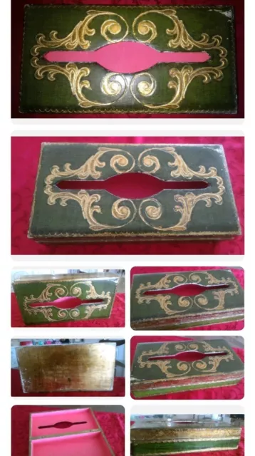 Box Antique Style Wooden Holder Napkins Or Kleneex