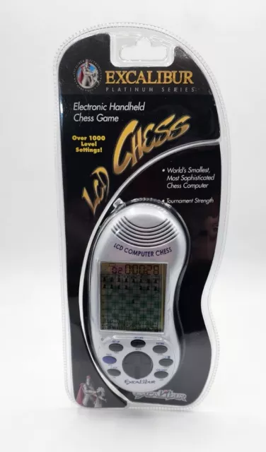 Excalibur LCD Chess & Checkers Electronic Handheld Game NEW Sealed
