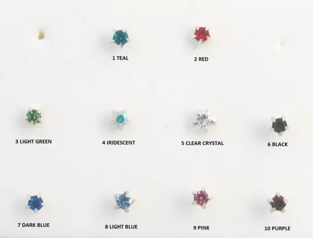 Solid 925 Sterling Silver Cubic Zirconia Stud Earrings Asst Colours Gift Box Uk