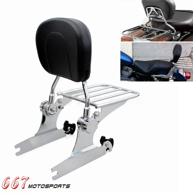 Sissy Bar Backrest + Luggage Rack For Harley Softail FLSTC FXSTC FLSTN 2006-2017