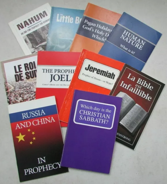 Lot 10 fascicules en français ou anglais : Russia & China in Prophecy, Nahum etc