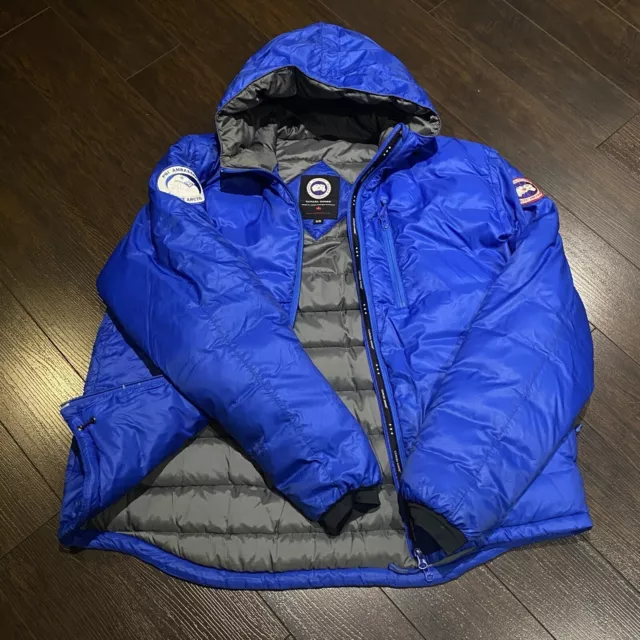 Canada Goose PBI LODGE HOODY Mens Size XL Canada Duck Down Jacket Blue 5055MPB