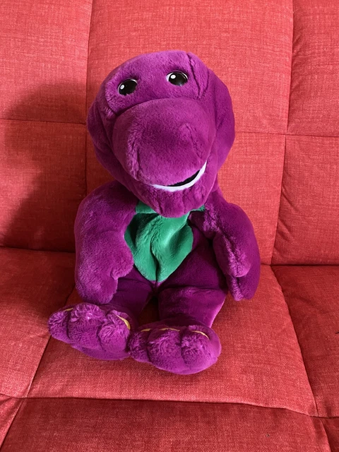 Parapluie Enfant Barney 1992 Vintage Dinosaure Violet Vert - Fonctionne - Occasion