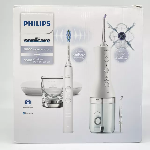 Philips Sonicare kabellose Power Flosser Munddusche und DiamondClean 9000 elektr