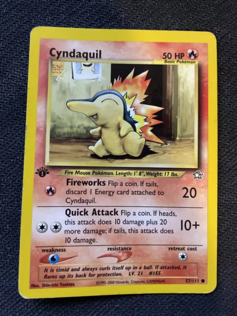 Cyndaquil / Common Hericendre - Pokemon 57/111 Neo Genesis 1St English