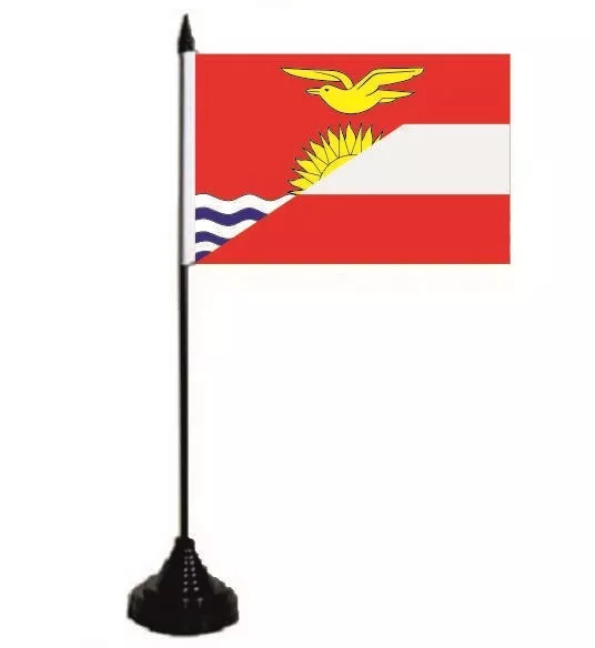 Tischflagge Kiribati-Österreich Tischfahne Fahne Flagge 10 x 15 cm