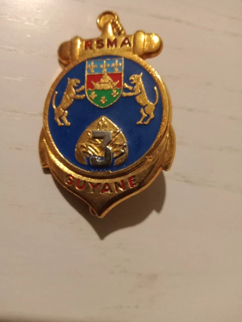 ANCIEN INSIGNE EMAILLE Troupes De Marine Sma Antilles Guyane 2