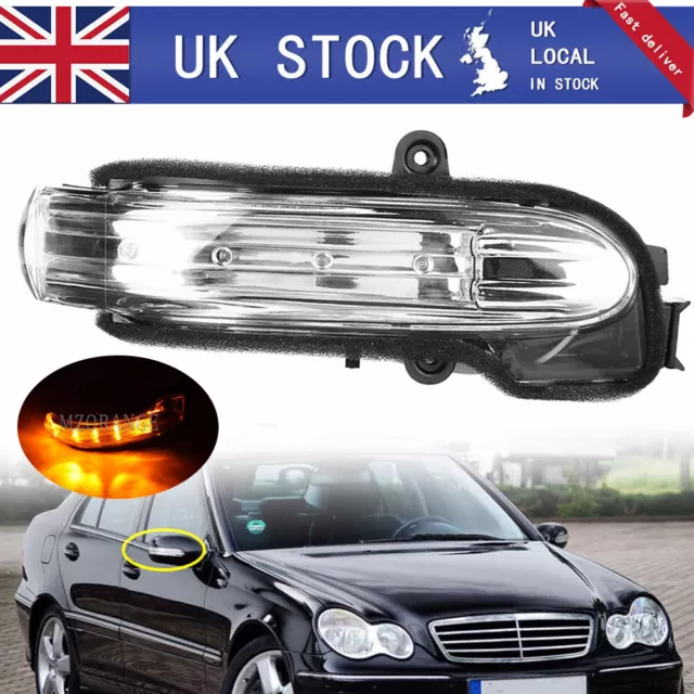 Right LED Wing Mirror Indicator Light For Mercedes-Benz C Class W203 2004-2007