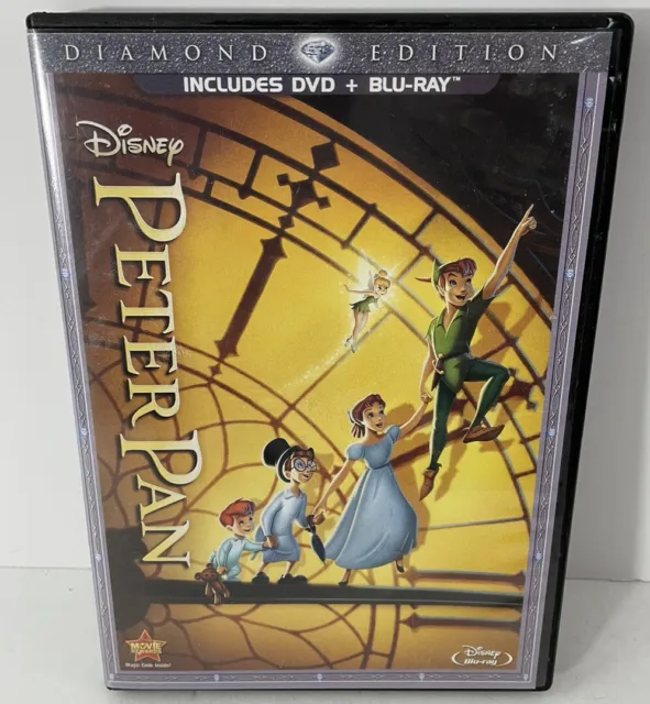 Disney Peter Pan BluRay + DVD Diamond Edition Combo Set animation walt classic
