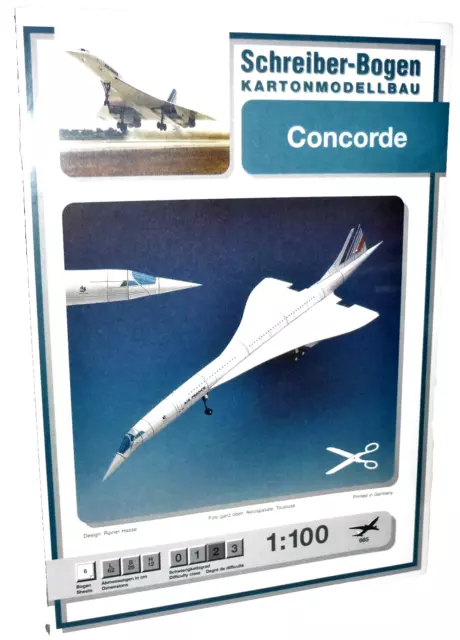 + KARTONMODELLBAU Concorde SCHREIBER-BOGEN 665 Cardboard Model