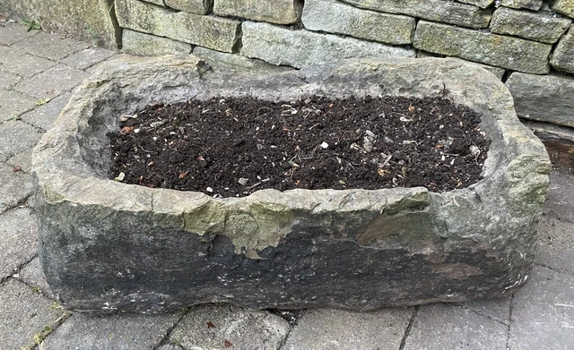Antique York stone trough