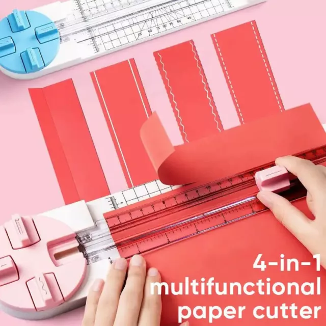 4-In1 Manual Paper Trimmer Multi-Functional Handheld Craft Paper Cutting Tool