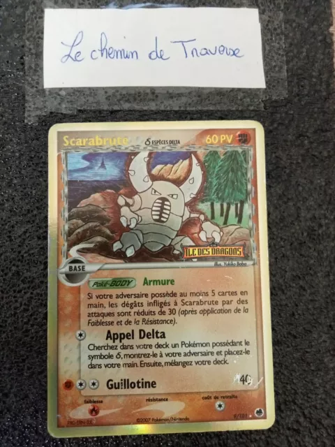Carte Pokémon - SCARABRUTE 9/101 HOLO REVERSE état correct - EX ÎLE DES DRAGONS