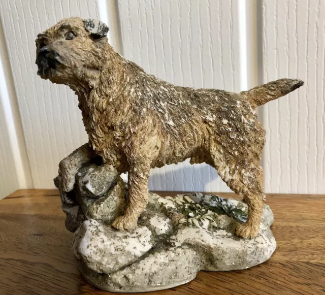 Vintage Arista Designs Hawick Scotland Sculpture - Dog Figure By P Hogg ‘82