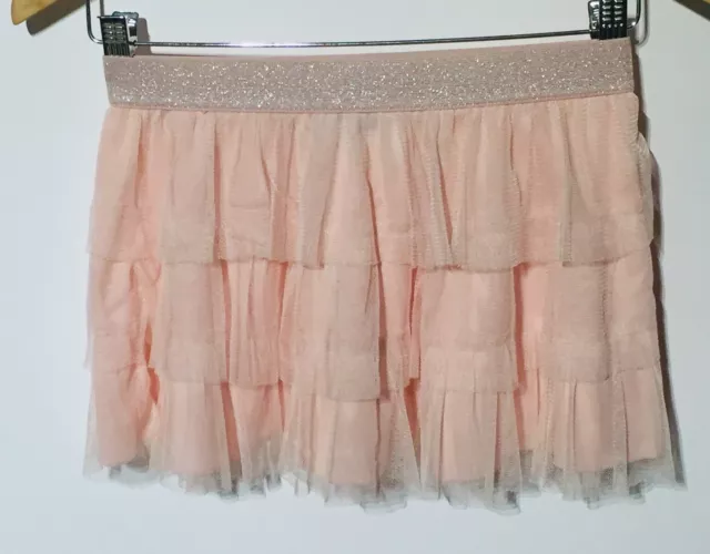Danskin Freestyle Girls Tutu Tulle Dance Skirt Large 10/12 Ballet Pink Pull On