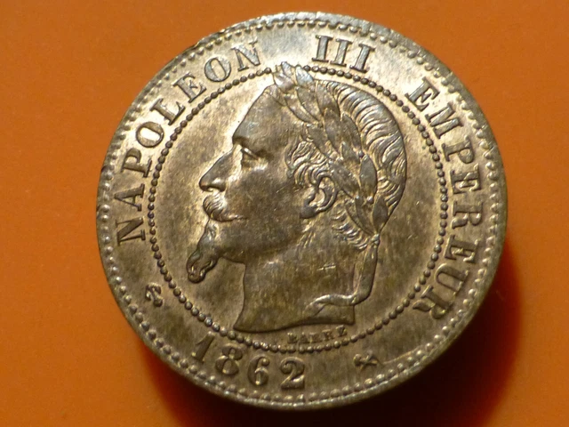 2 CENTIMES - NAPOLEON III - 1862 K - RARISSIME QUALITE SPL à FDC !