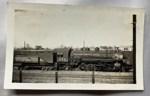 Vintage Photograph From 1900’s Locomotive Train 777 Southern Pacific Lines B&W