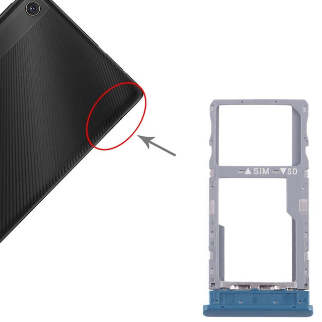 Plateau Adaptateur SIM/SD Pour TCL 20 SE (T761H, T671H) - Noir Ou Gris, Neuf