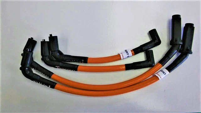 TWISTED 12mm WHITE SPARK PLUG WIRES HARLEY SOFTAIL DYNA SPORTSTER