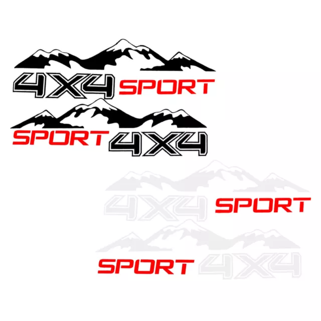 2pcs Graphic Vinyl 4X4 Mountain Car Sticker Waterproof Truck SUV Pickup Off Road