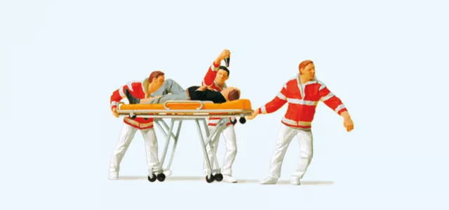 Preiser H0 10532 Figure Set Medic With Stretcher 1:87