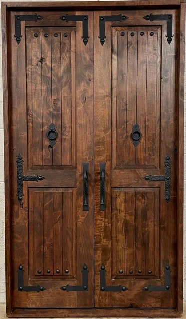 Solid wood square top Double door RUSTIC reclaimed lumber Doug Fir