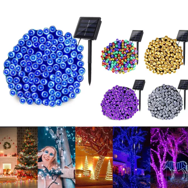 Christmas Tree Lights Solar String Fairy Lights Outdoor Garden Wedding Decor