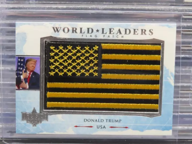 2020 Decision Series Donald Trump World Leaders USA Flag Patch Silver Foil #WL42
