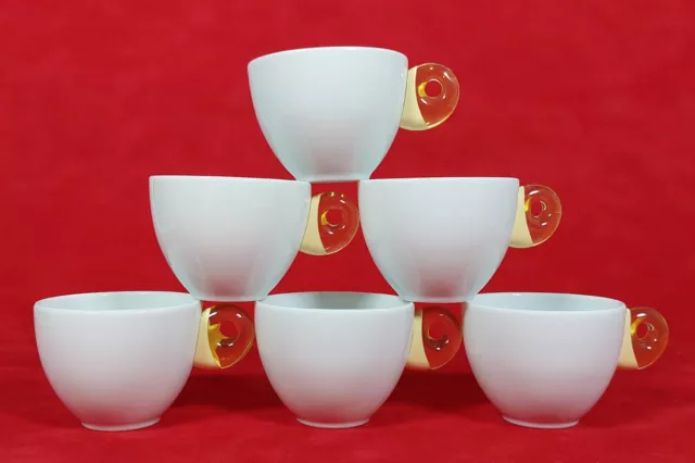 Set of 6 Yellow Guzzini Gocce Esspresso Cups / Lot de 6 Tasses Expresso Jaune