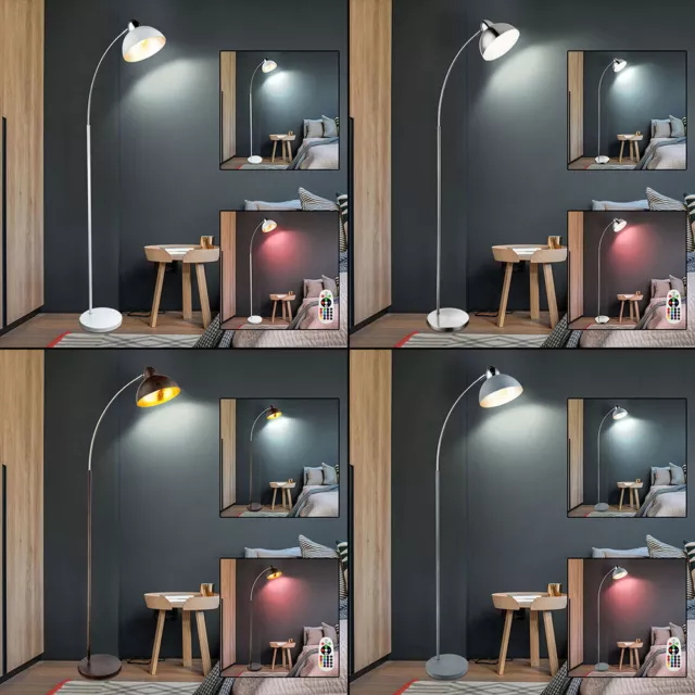 LAMPADAIRE LED RÉTRO noir lampe à pied èclairage salon design