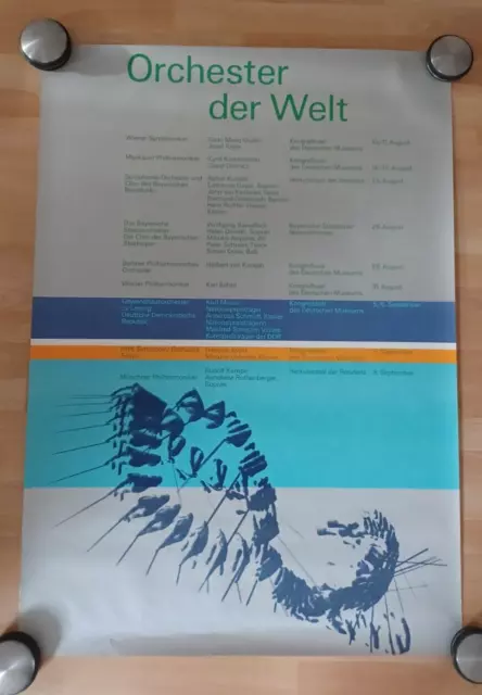 DIN A0 POSTER gerollt  Orchester der Welt  OLYMPISCHE SPIELE 1972  MÜNCHEN