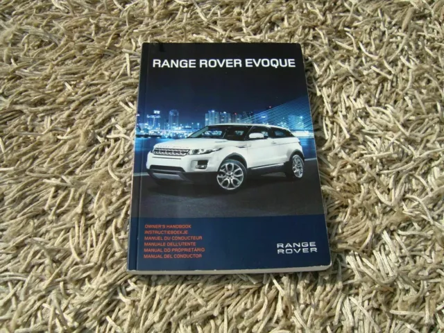 Range Rover Evoque Owners Manual Handbook - Coupe & 5 Door (2011 - 2015)