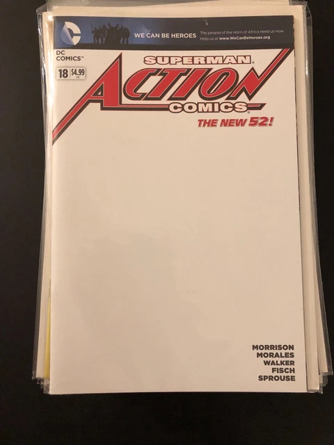 Action Comics vol.2 #18 2013 Blank Variant High Grade 9.4 DC Comic Book 26-182