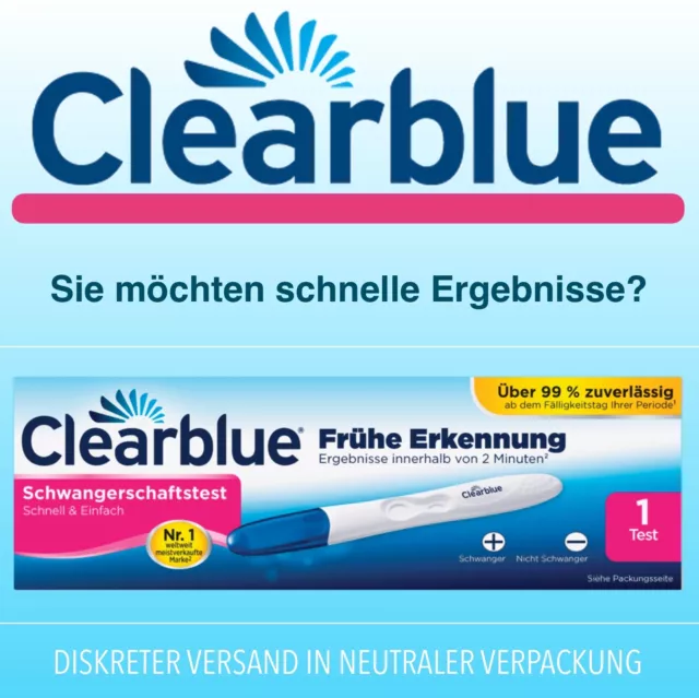 3x Clearblue Schwangerschaftstest Frühe Erkennung - Schnell und Einfach Visuell