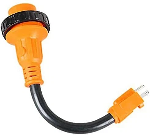 Epicord RV Power Adapter Standard 15A male to 30A Twist lock, 12" 10AWG/3 Cord