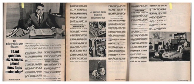 1968 DOCUMENT (ref PA  983) PUB   :   TAPIS SAINT MACLOU GONZAGUE MULLIEZ 3pages