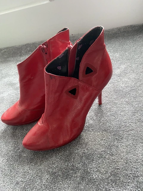 FORNARINA RED STILETTO style ankle boots high heel elegant size 5