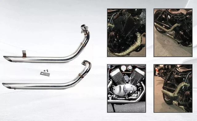 Silencieux échappement Inox Pour Yamaha XVS650 Dragstar V Star 650/400 - Neuf