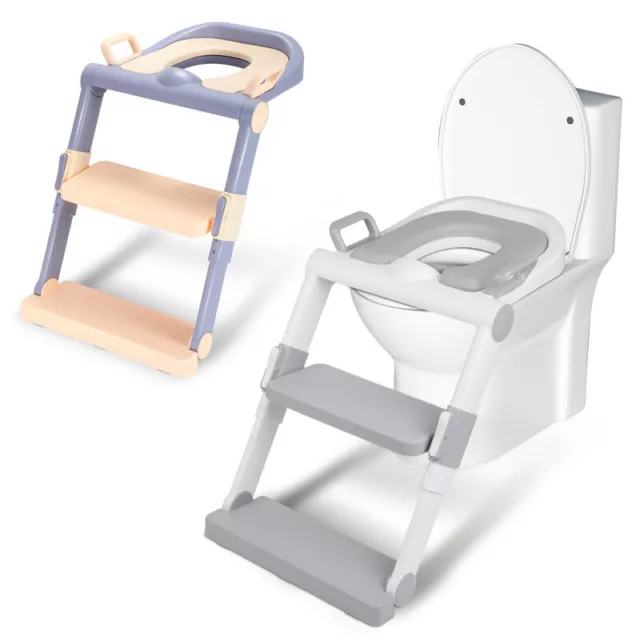 Toilettentrainer Toilettenaufsatz WC Sitz mit Treppe Toilettensitz Kinder Potty