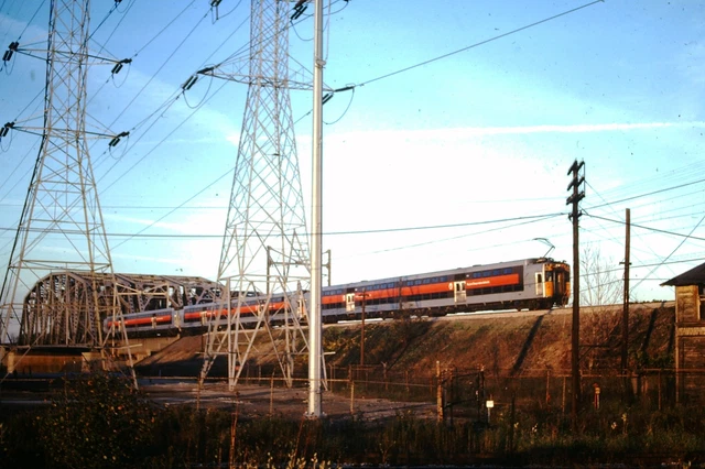 Original 1984 Illinois Central Highliner Train Riverdale Illinois Slide 9143