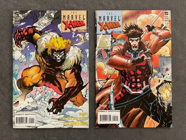 The Marvel X-Men Collection 1 & 2 By Jim Lee (Jan 1993 Marvel) New Bag & Board