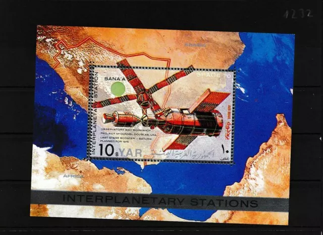 Yemen del Nord (Arab Repubblica.) Block 135 (completa edizione) MNH Doppelzähnun