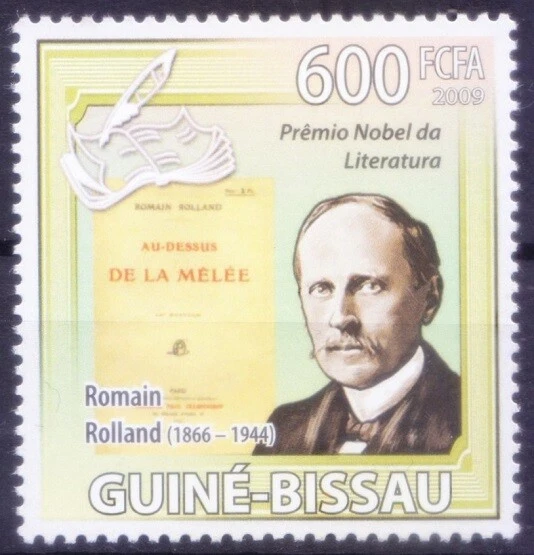 Nobel Literature French novelist Romain Rolland, Guinea Bissau 2009 MNH