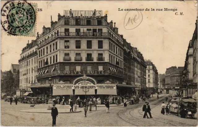 CPA PARIS 5e - Le Carrefour de la rue Monge (65108)