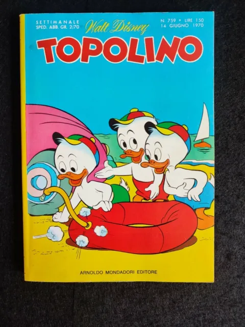 TOPOLINO LIBRETTO Nr. 759 Ed. Mondadori 1970 ***
