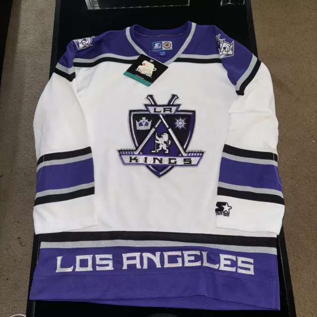 Vintage Starter NHL Los Angeles Kings Old Logo Jersey YOUTH Size Large/XL NWT